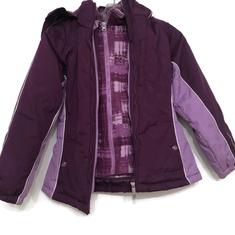 Protection System Purple Kids Jacket with Hood Winter Coat Size 10/12